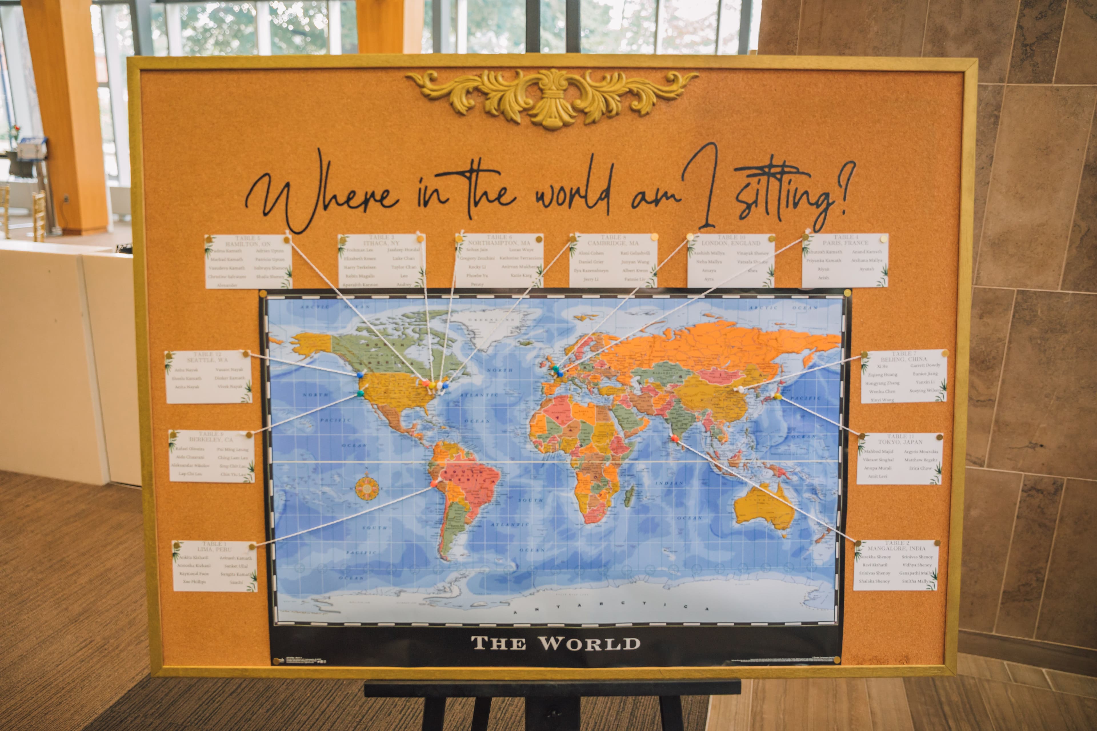 The Wedding Ring, Kitchener Public Library, Peter B Photography, KW wedding photographer, Kitchener wedding venue, Waterloo wedding venue, Cambridge wedding venue, seating chart in the shape of a world map
