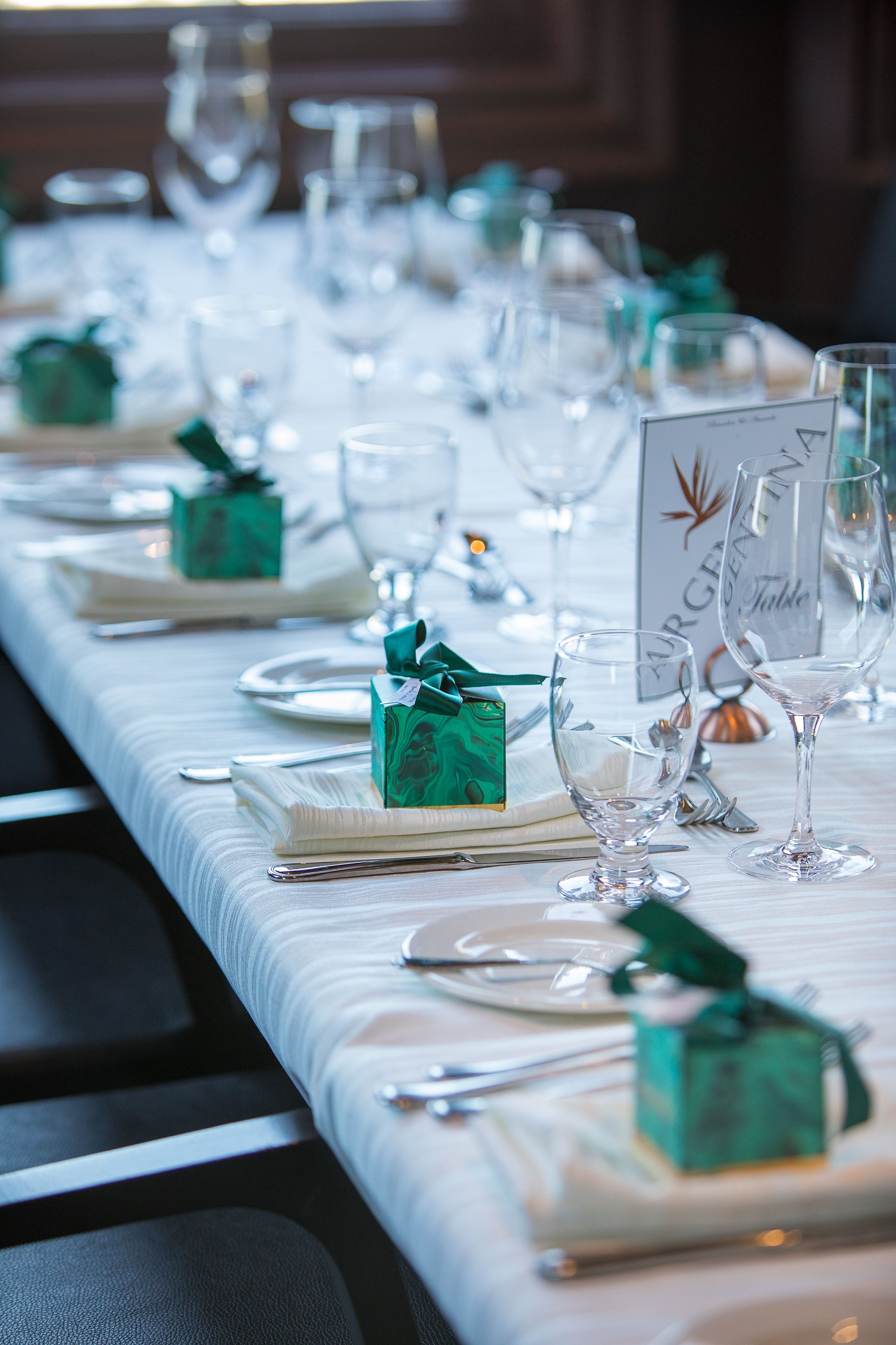 the wedding ring, DA Photography, KW wedding photographer, Edgewater manor, stoney creek wedding venue, reception decor, reception table with white linen and favours