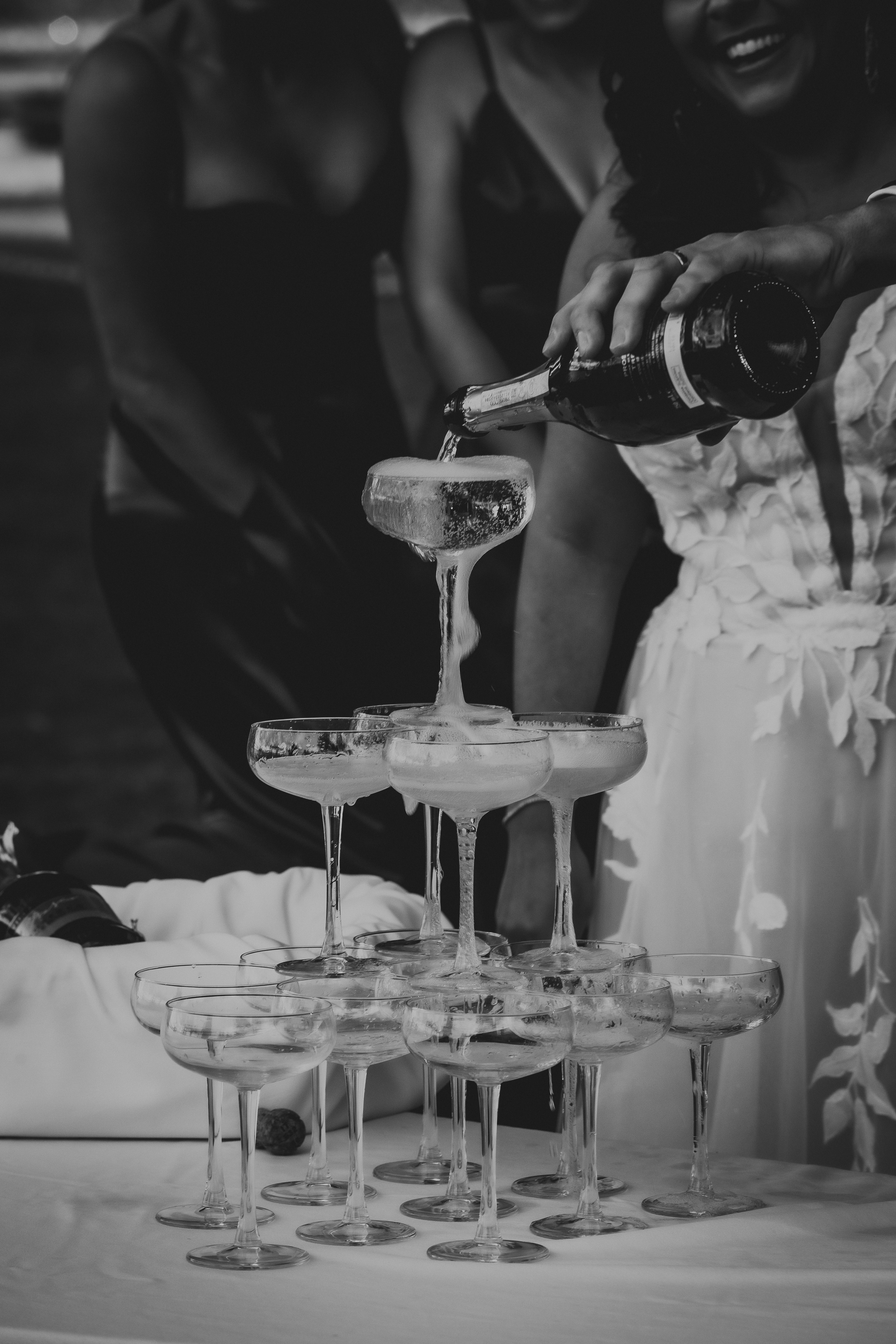 Champagne Towers Wedding Trend