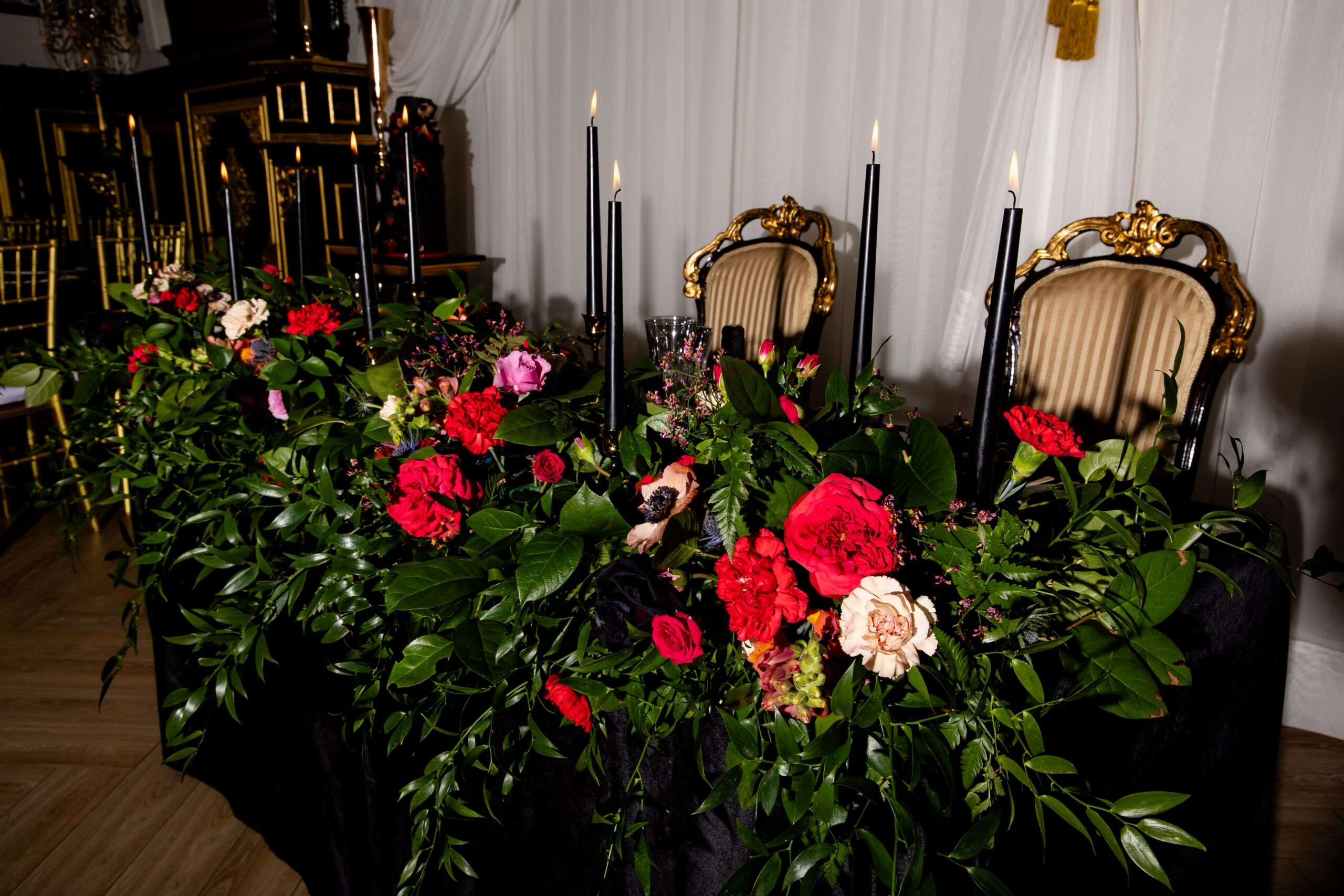 Dramatic Wedding Details